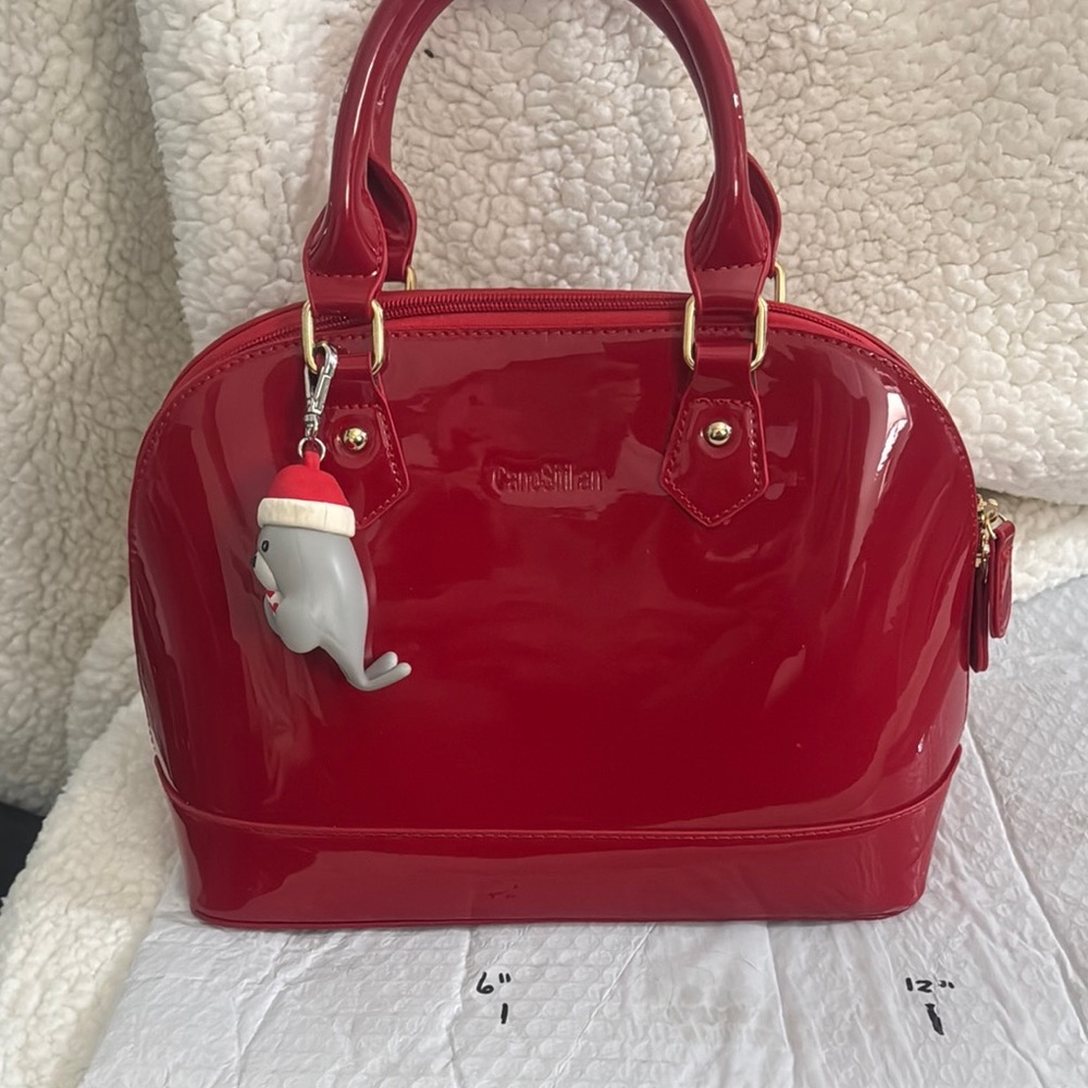 Red Patent Leather Handbag